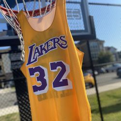 XL (Fits like a Large)  MITCHELL & NESS REVERSIBLE MAGIC JOHNSON LAKERS/WEST ALL-STARS PRACTICE JERSEY   