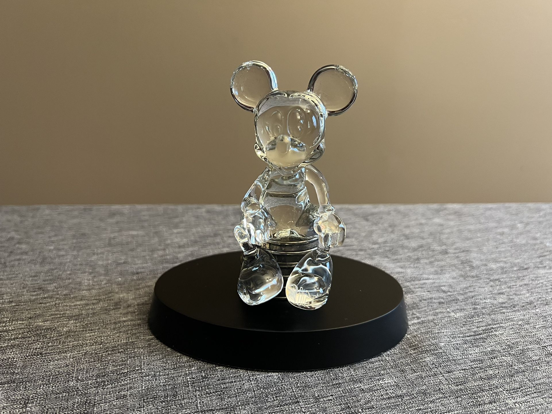 Walt Disney Crystal Mickey Mouse Sitting on Movie Reels