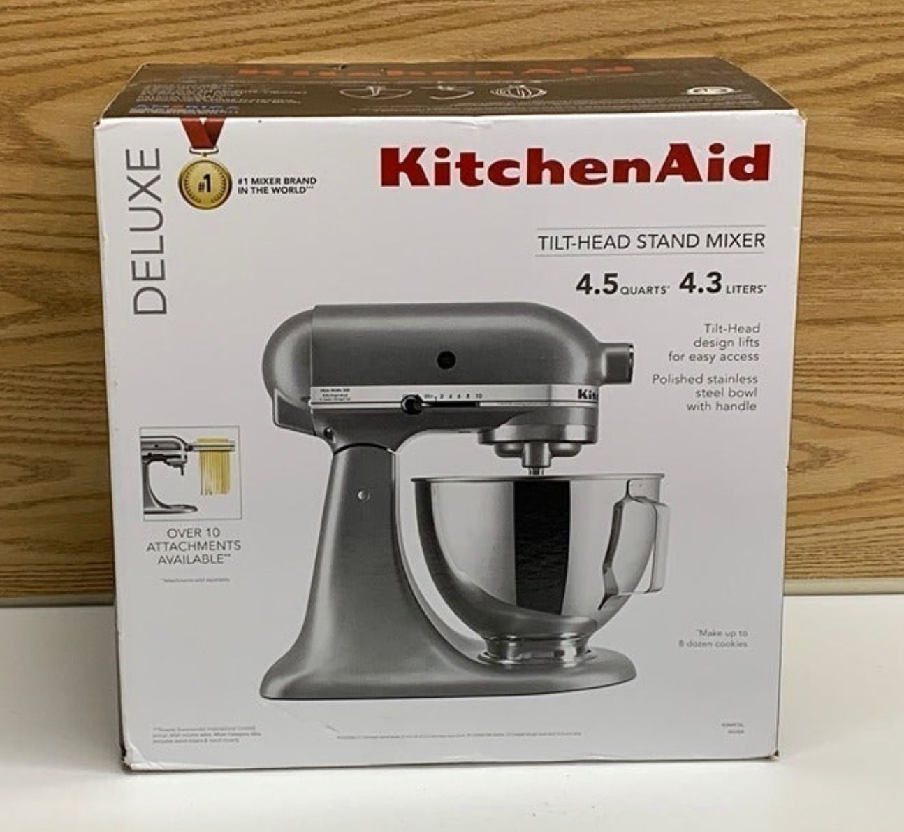 KitchenAid  KSM97SL Deluxe 4.5 Quart Tilt-Head Stand Mixer - SILVER