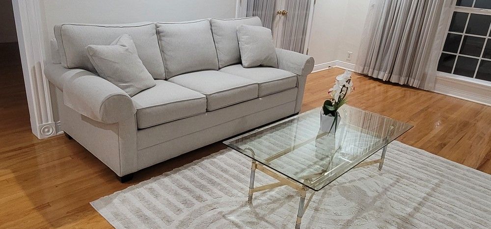 Queen Sleeper Bed Sofa With Love Seat And Coffee Table