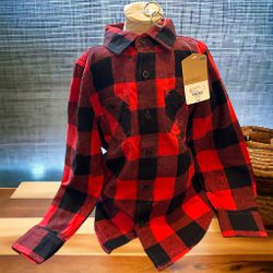 Boys 6/7 Buffalo Plaid Flannel Button Down