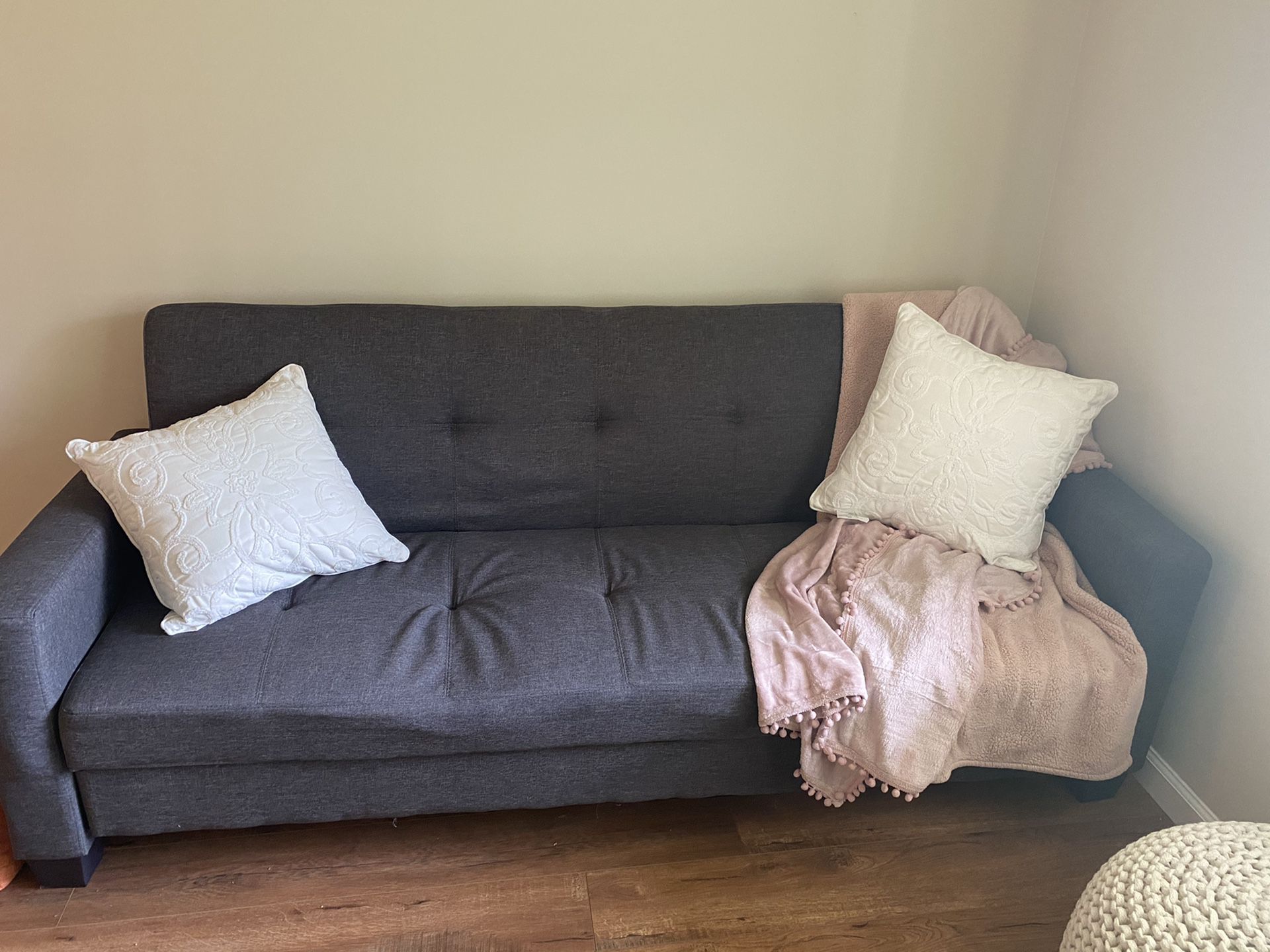 Gray Couch with storage