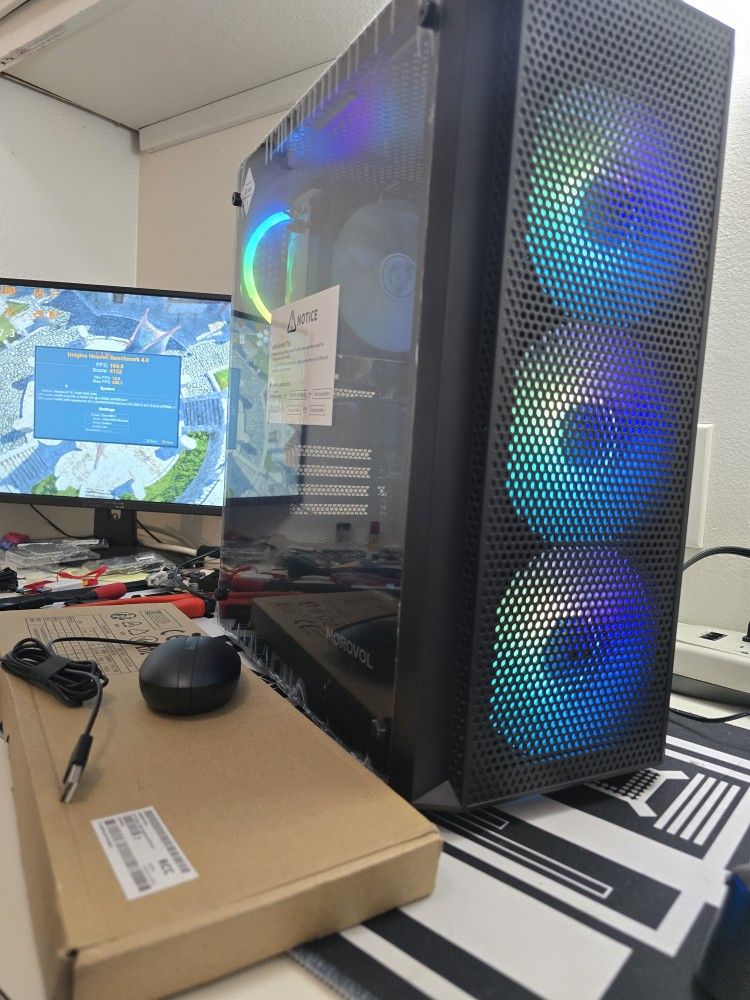 Gaming pc desktop computer intel i3-8350k, gtx 1050 ti, 16 gb ram, ssd, hdd, wifi bundle