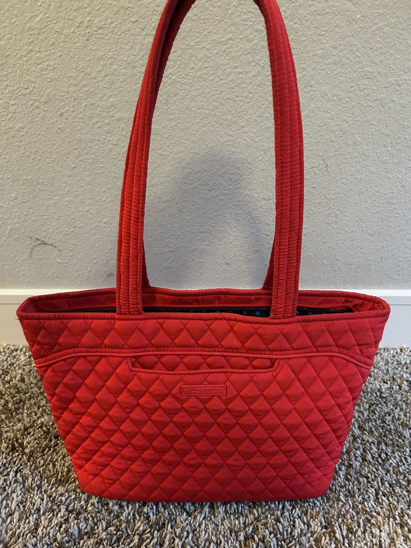 Red Vera Bradley Travel Quilted Tote Bag