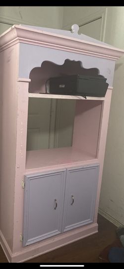 Pure solid wood chest pink and purple