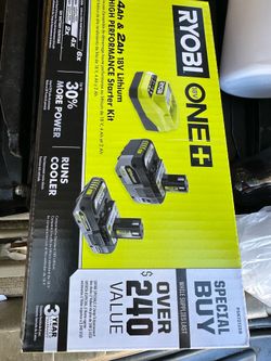 RYOBI ONE+ 18V High Performance Starter Kit with 2.0Ah & 4.0Ah Battery