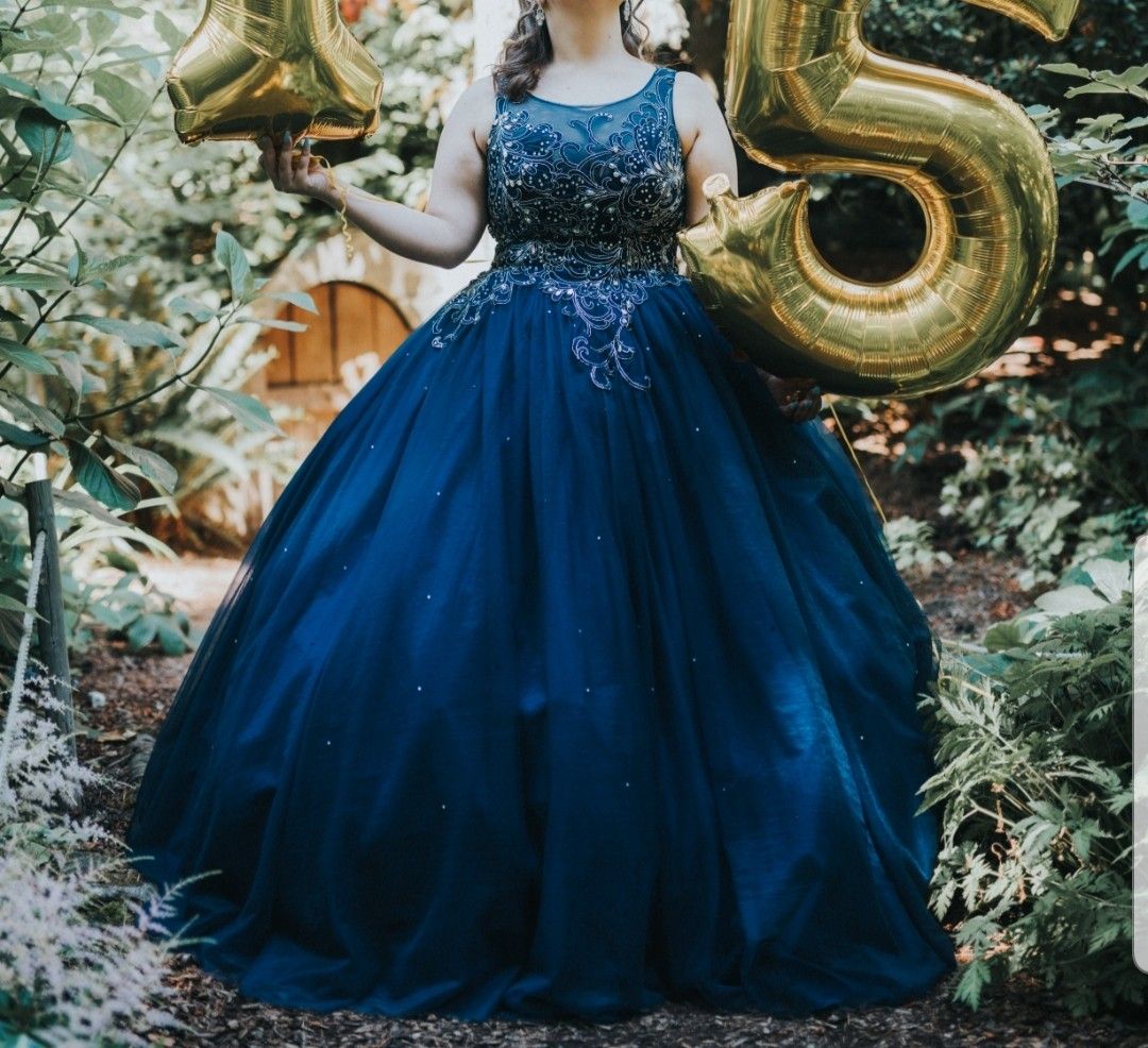 Savoy's bellezza size 10 navy blue dress