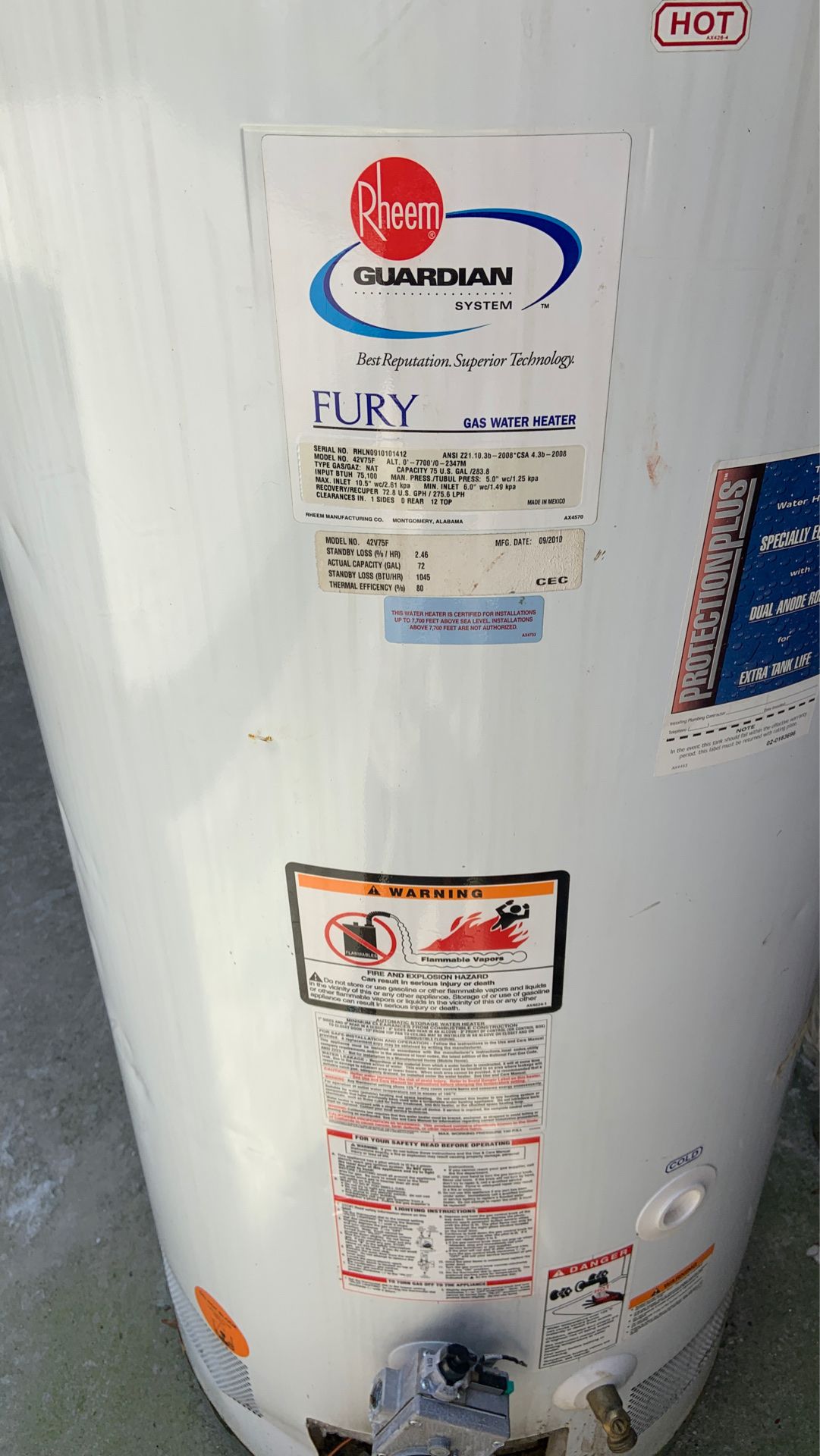 Fury Gas Water Heater