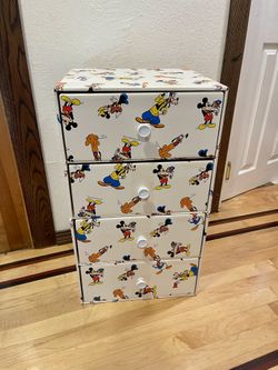 Vintage NOS Walt Disney Cardboard Dresser 4 Drawers 