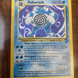 Pokemon Poliwrath 15/130 Base Set 2 Vintage Holo Rare NM🌀