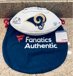 Todd Gurley LA Rams NFL Signed Autographed Game Football Fanatics Authentics Hologram PSA DNA COA  Auto