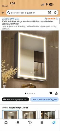 Aluminum LED Bathroom Cabinet with Mirror