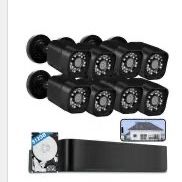 8CH 1080P Wired Security Camera System,