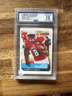 Lamar Jackson...2016 S.I. For Kids...RC...1ST.GRADED..GEM MINT 10..SWEET