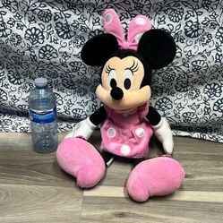Disney pink dress mini mouse stuffed toy
