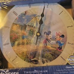 Thomas Kinkade Glass Clock Disney
