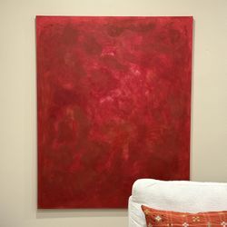 Large Original Abstract Painting - “Red Abyss” - 48” × 60”