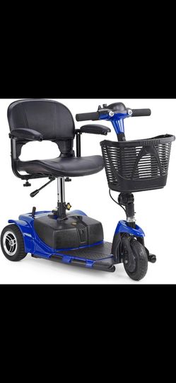 VEVOR Folding 3-Wheel Mobility Scooter for Adults and Seniors, Heavy Duty Electric Mobility Scooter with 12-Mile Range, Travel Wheelchair with 9° Clim