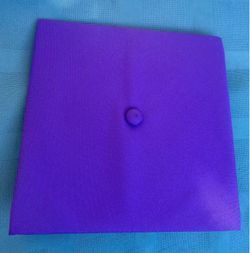 Black & Purple Graduation Caps & Tassel W/ 2022 & 2026 Charm