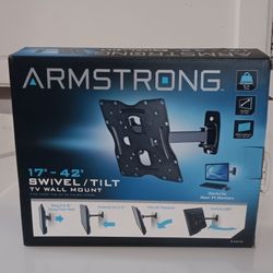 SWIVEL/TILT.17-42 IN BY "ARMSTRONG  WALL. MOUNT. NEW