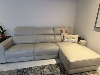 Macy’s Leather Reclining Sectional