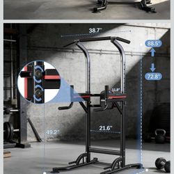 Pull Up Bar, Multi-Function Pull Up Dip Bar Station, Home Gym Workout Strength Training Equipment for Men Women Muscle Building