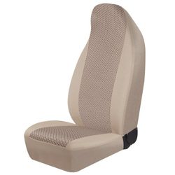 Auto Drive High Back Atlanta Polyester Seat Cover in Jacquard Tan