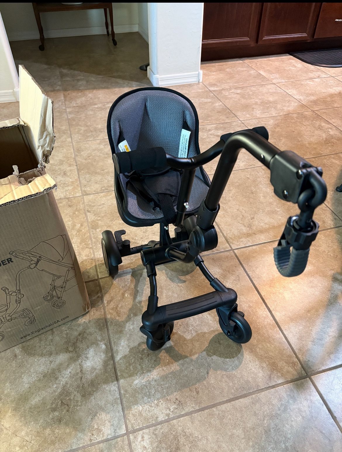 ONLY $45: Child Rides Alongside Stroller Attachment, Comfy Padded Seat Universal Fits Most Stroller