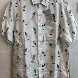 Mens Tommy Bahama White Cocktail Party short sleeve shirt