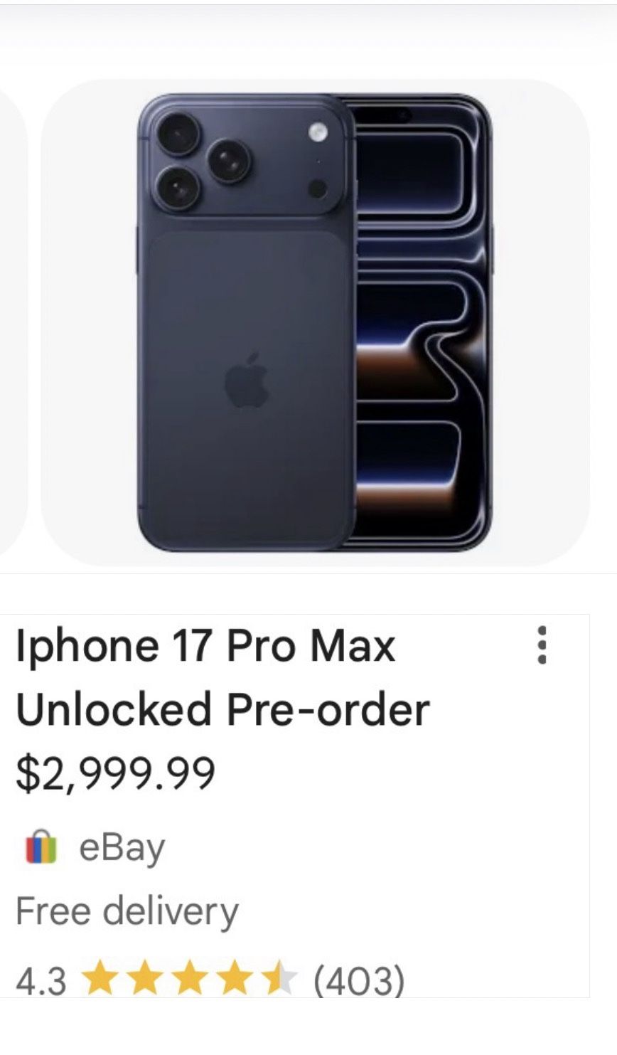 Brand New iPhone 17 Pro Max Unlocked 