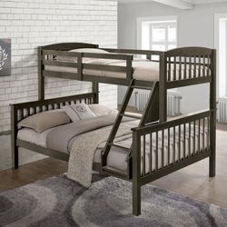TWIN OVER FULL BUNK BEDS ( FREE DELIVERY )