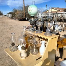 Oil Lamps Vintage To Many To List