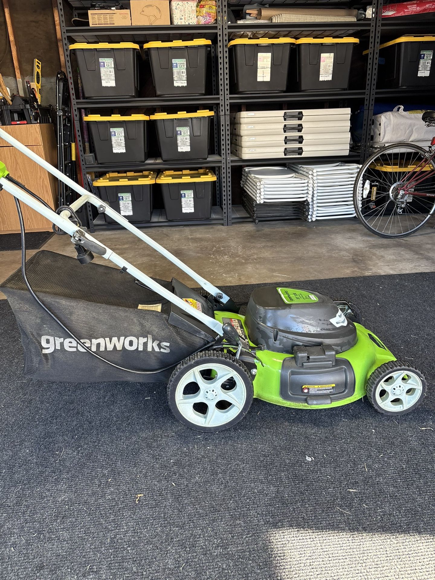 Green Works Corded Lawn Mower