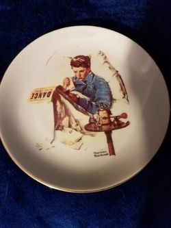 Norman Rockwell "missing the dance"plate