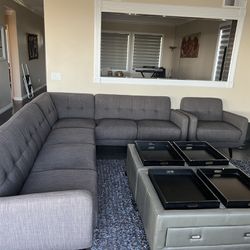 6 Piece Sectional Sofa Set 