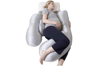 Pregnancy Pillows for Side Sleeping - Adjustable Belly & Back Support Pillow,H Shaped Full Body Maternity Pillow with Cooling Removable Cover, for Pre