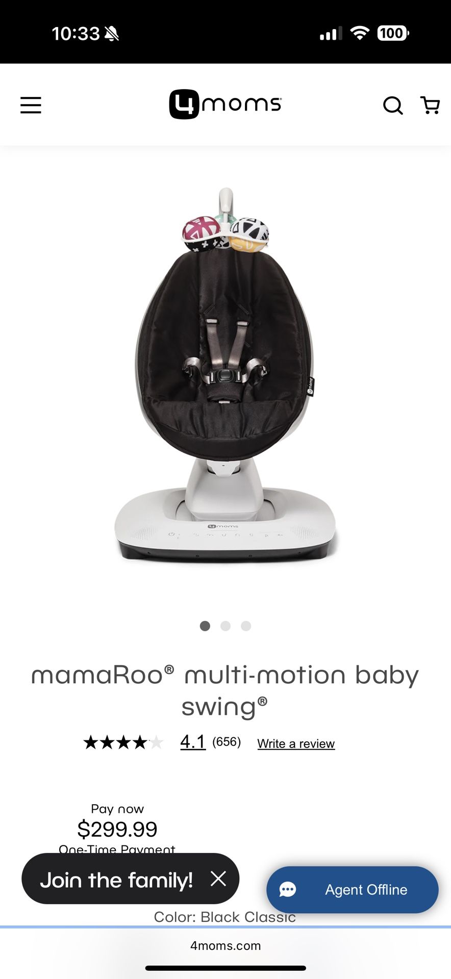 mamaRoo® multi-motion baby swing®