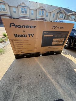 Brand New Never Opened Pioneer 75 “ Roku Smart TV