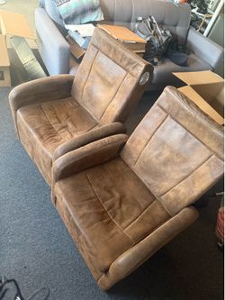 2 Brown chairs