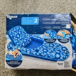 Aqua pool lounge pack of 2