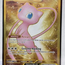 Pokémon Mew EX Gold Full Art Holo Card Scarlet & Violet 151 205/165 180 HP