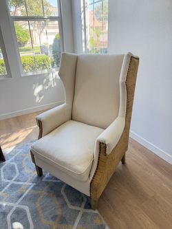 Wingback Accent Chair with Nailhead Trim