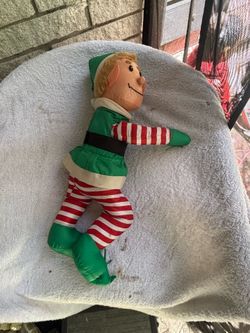 vintage-style fabric elf doll plush