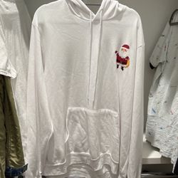 Oversized White Santa Hoodie