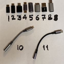 Adapters USB Type C Mini USB USB B USB A Lighting