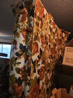 Vintage Floral Wingback Sofa