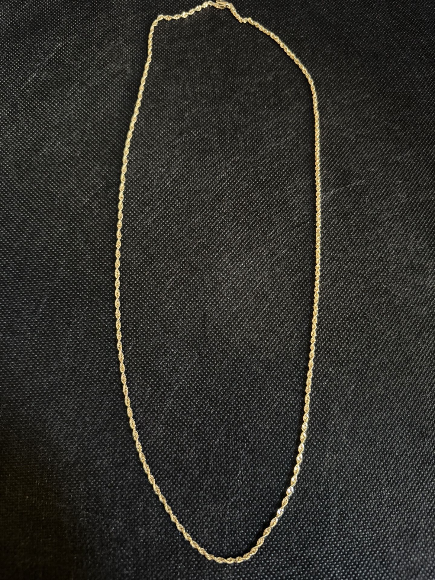 10K GOLD 2MM 24 INCH ROPE CHAIN