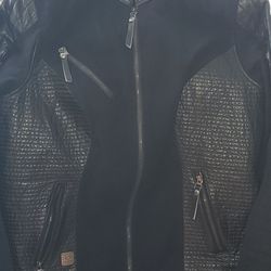 Harley-Davidson leather and canvas riding jacket