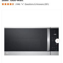 LG 1.8 cu. ft. 30 in. W Smart Over the Range Microwave Oven with EasyClean in PrintProof Stainless Steel 1000-Watt