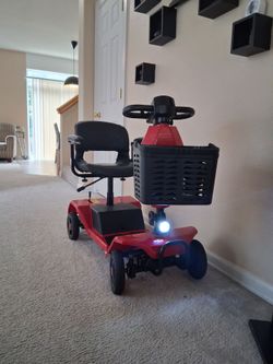 Red 4-Wheel Electric Mobility Scooter